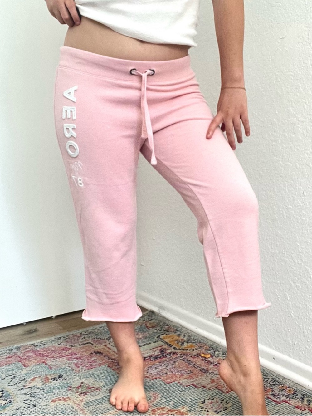Aeropostale Pink Capri Low Rise Sweatpants